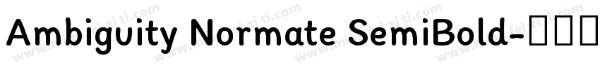 Ambiguity Normate SemiBold字体转换